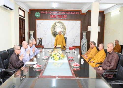 Ban Trị sự GHPGVN tỉnh trao Quyết định thành lập và con dấu đến 07 Ban Quản trị tự viện